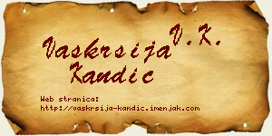 Vaskrsija Kandić vizit kartica